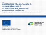 Projekt EU „Modernizace ZŠ a MŠ, Tachov, P. Jilemnického“